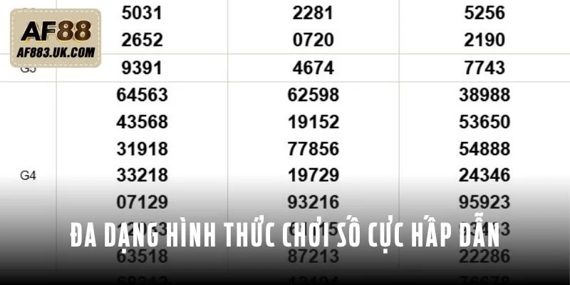 Đa dạng hình thức chơi số cực hấp dẫn